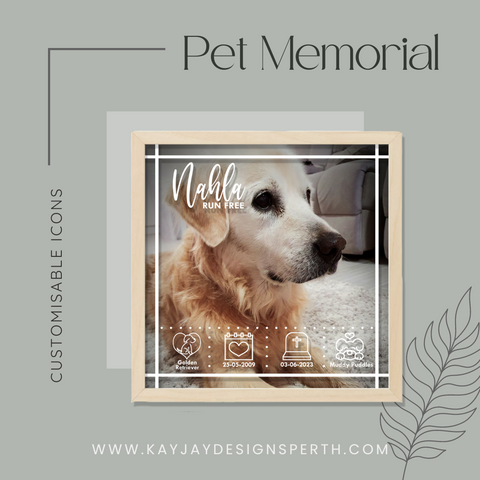 Custom Pet Printed Portrait with Statistic Icons | Unique Gift Ideas